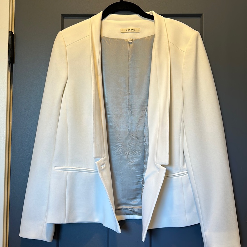 J Brand white blazer
